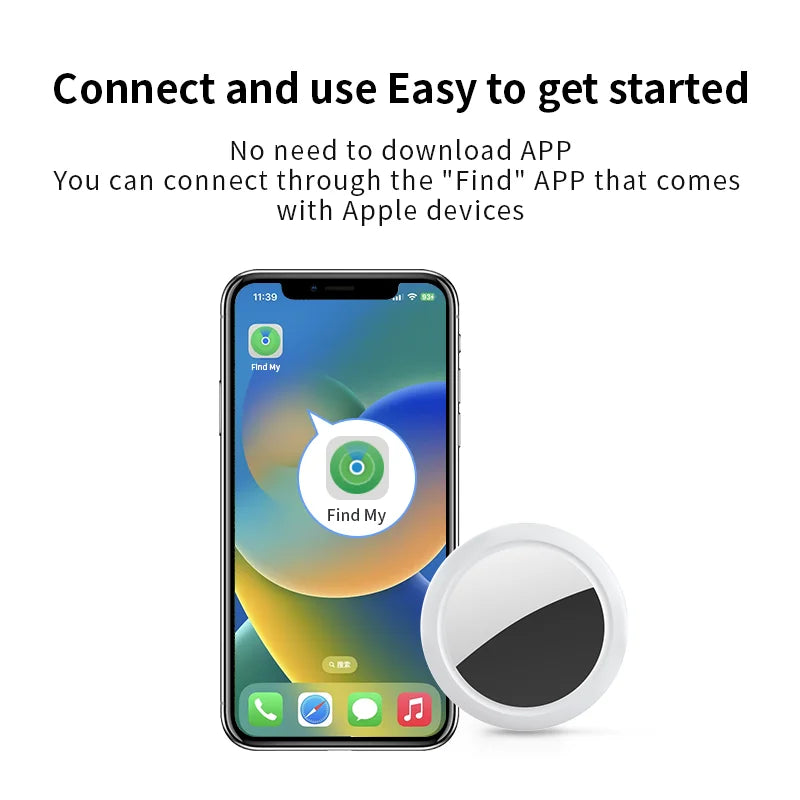 Security Bluetooth GPS Tag Based on iphone Find My app Anti-lose Tracker Sound Locate Message Reminder Alarm Key Finder